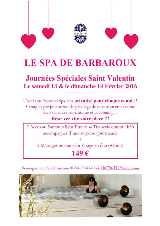 La Saint Valentin au Spa de Barbaroux