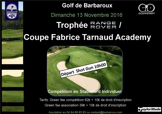 Trophée Range Rover/Fabrice Tarnaud Academy 2016