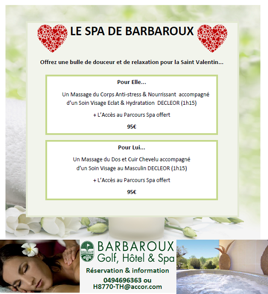 SPA "Bon Cadeau Saint Valentin"