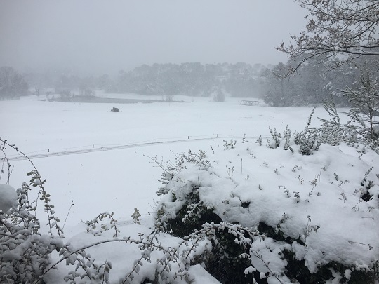 Golf de barbaroux sous la neige