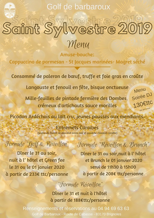 Dîner de la Saint Sylvestre 2019