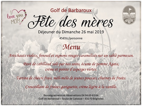 #fetedesmeres #golfdebarbaroux #restaurant #cadeaufetedesmeres